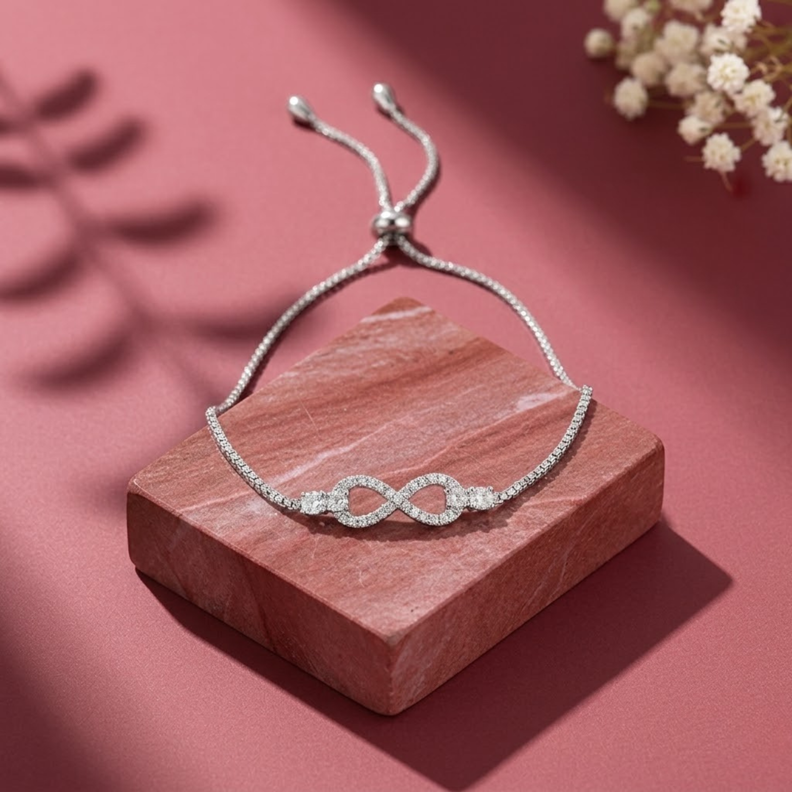 Silver Infinity Crystal Bracelet