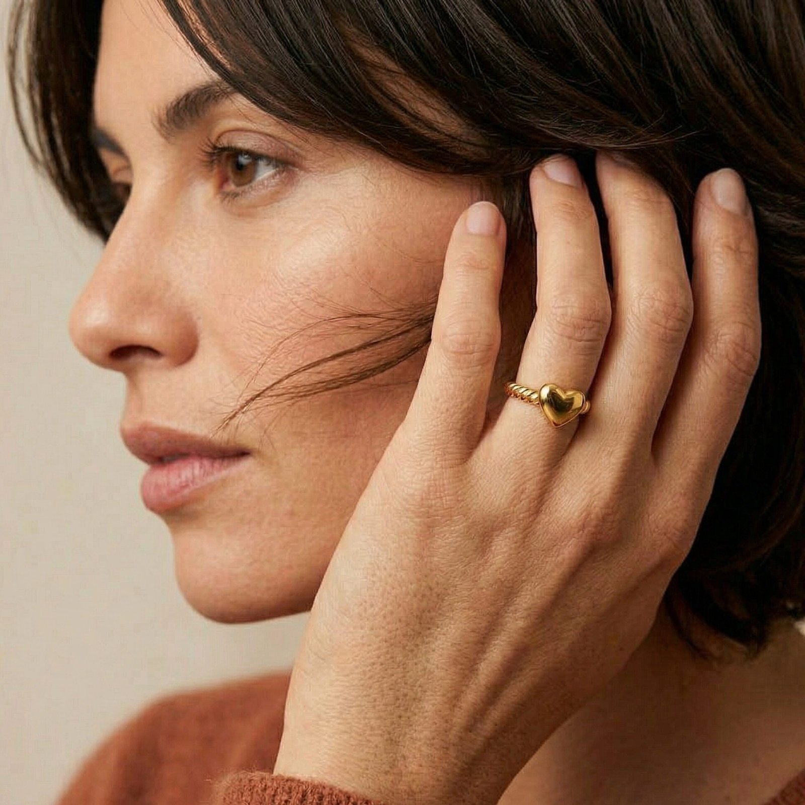 Classic Heart Dome Ring