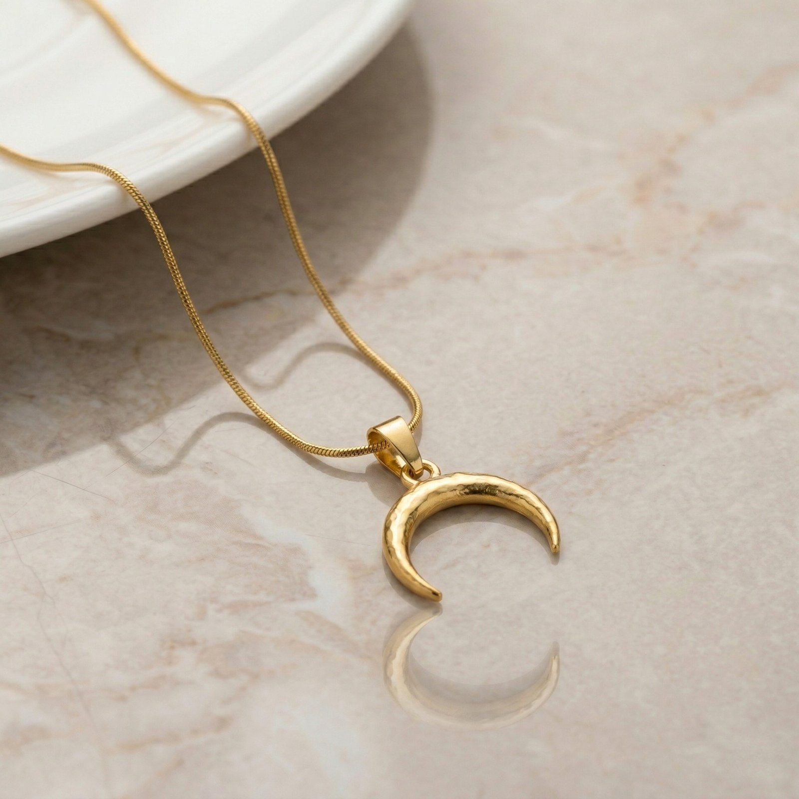 Crescent Moon Pendant Chain