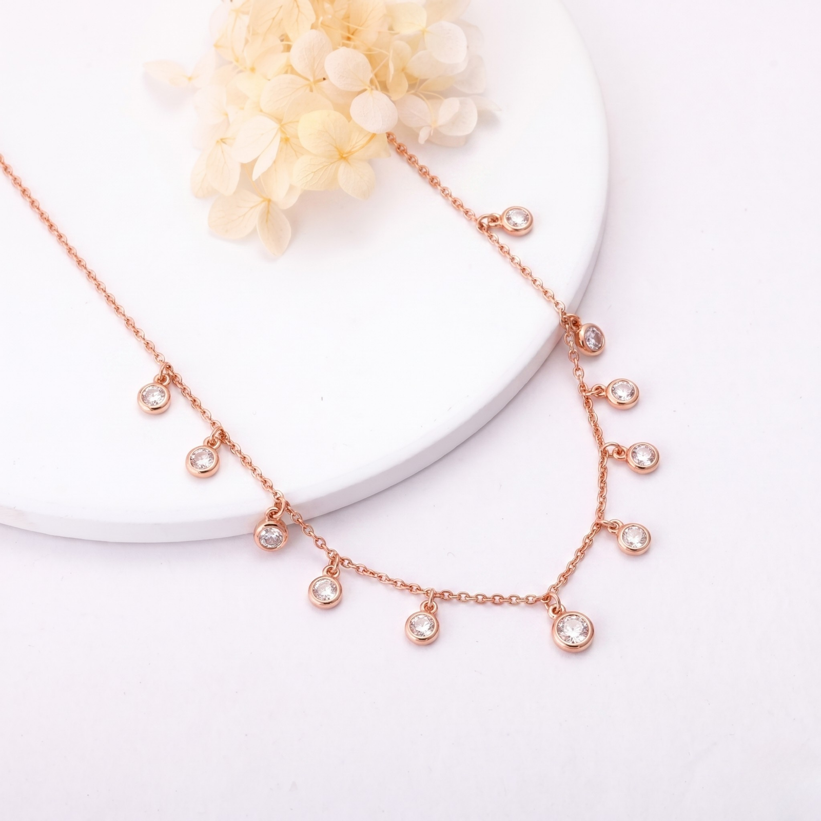 Crystal Drop Charm Chain