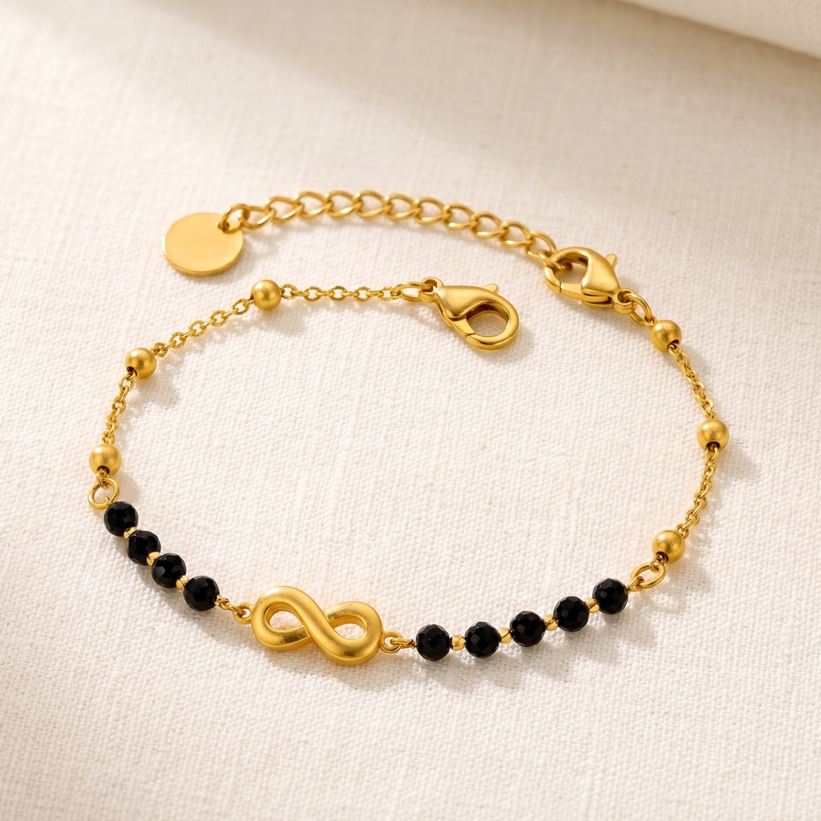 Infinity Charm Beaded Bracelet