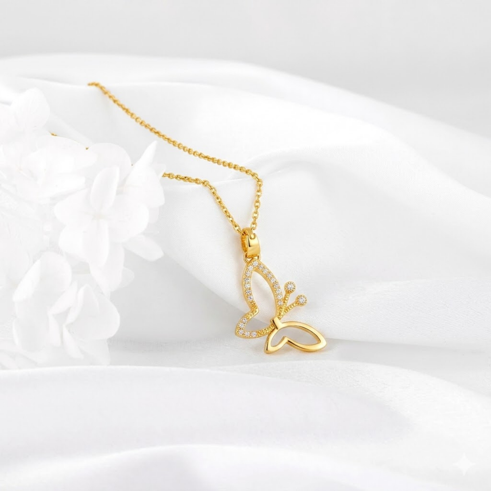 Golden Flutter Butterfly Chain