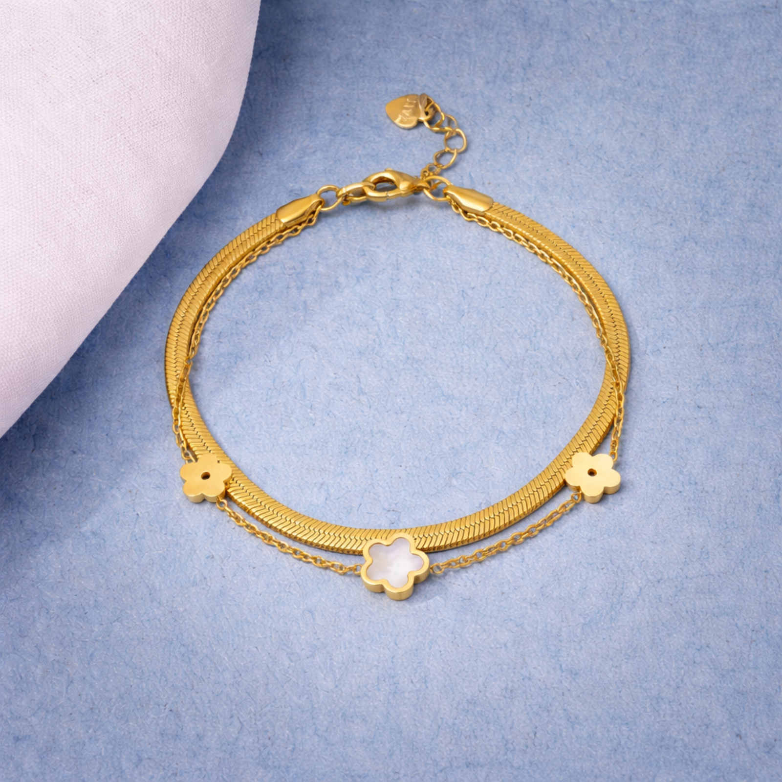 Clover Double Chain Bracelet