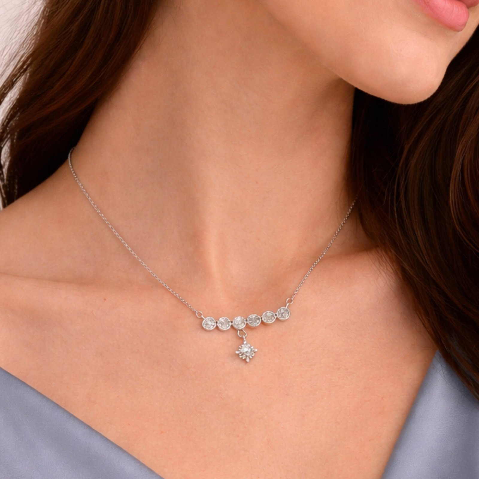 Crystal Bar Drop Chain