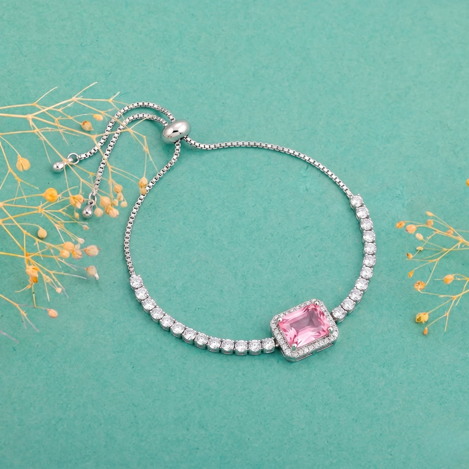 Pink Emerald Bracelet