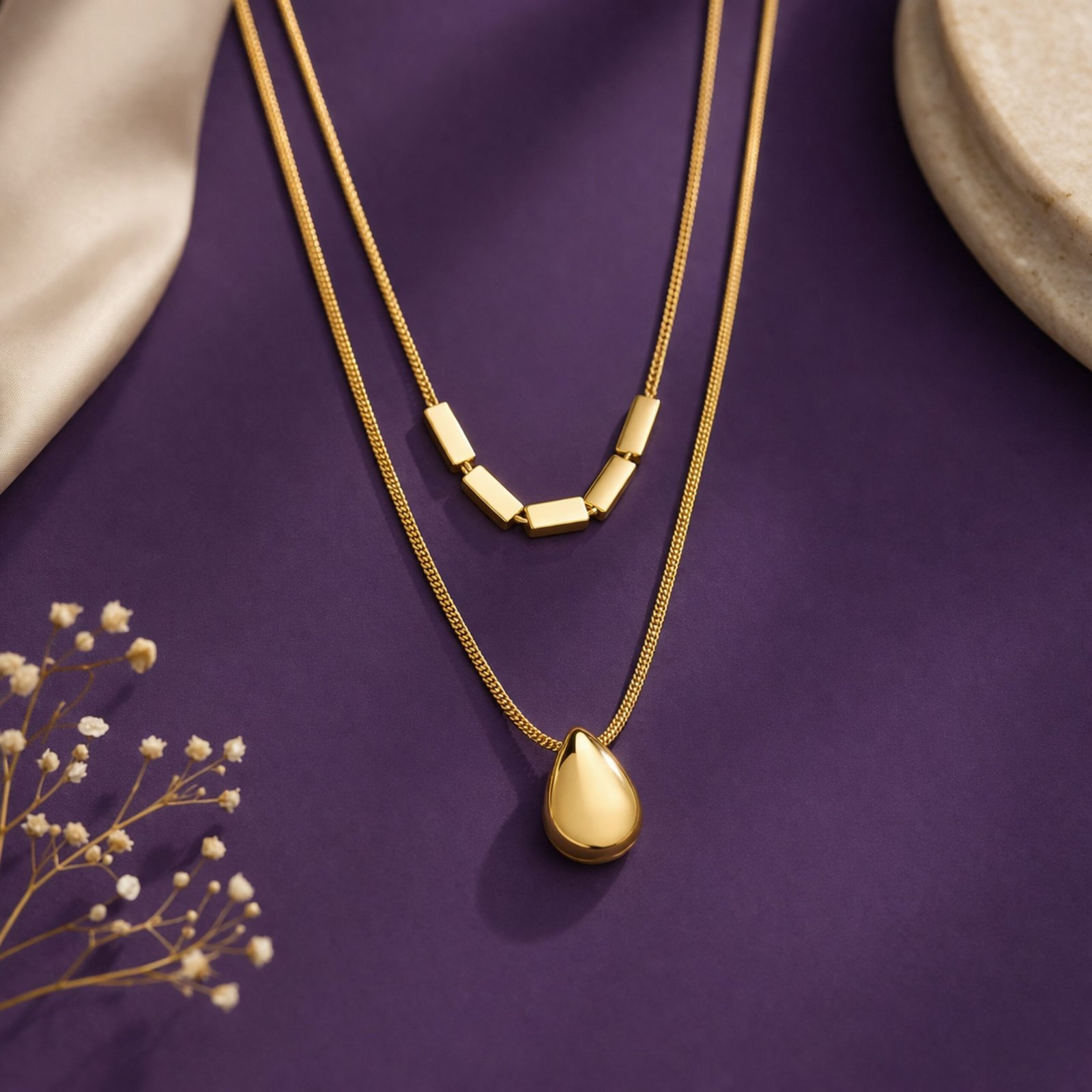 Layered Teardrop Necklace