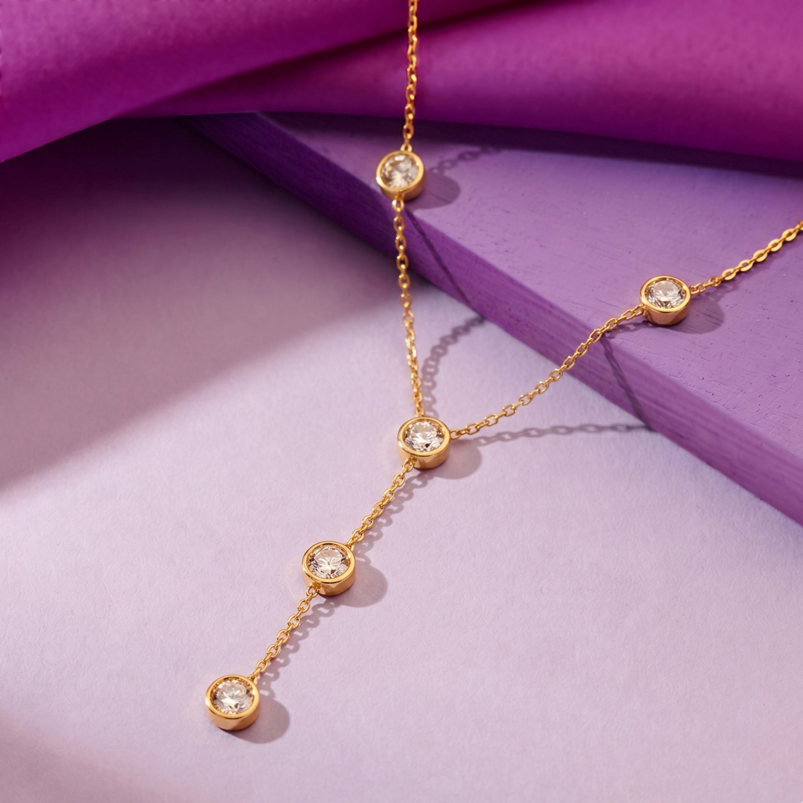 Multi Crystal Drop Chain