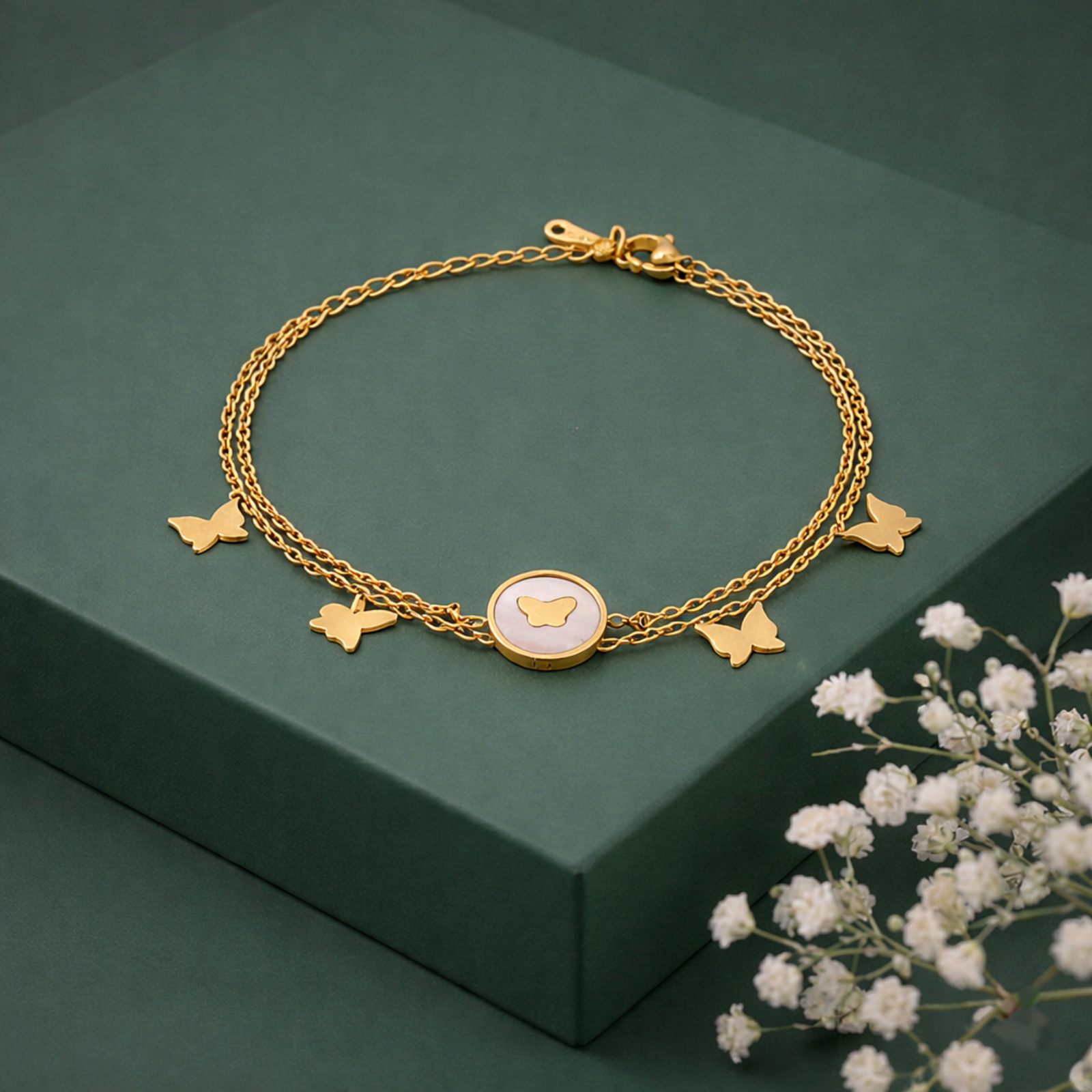 Butterfly Charm Layer Bracelet