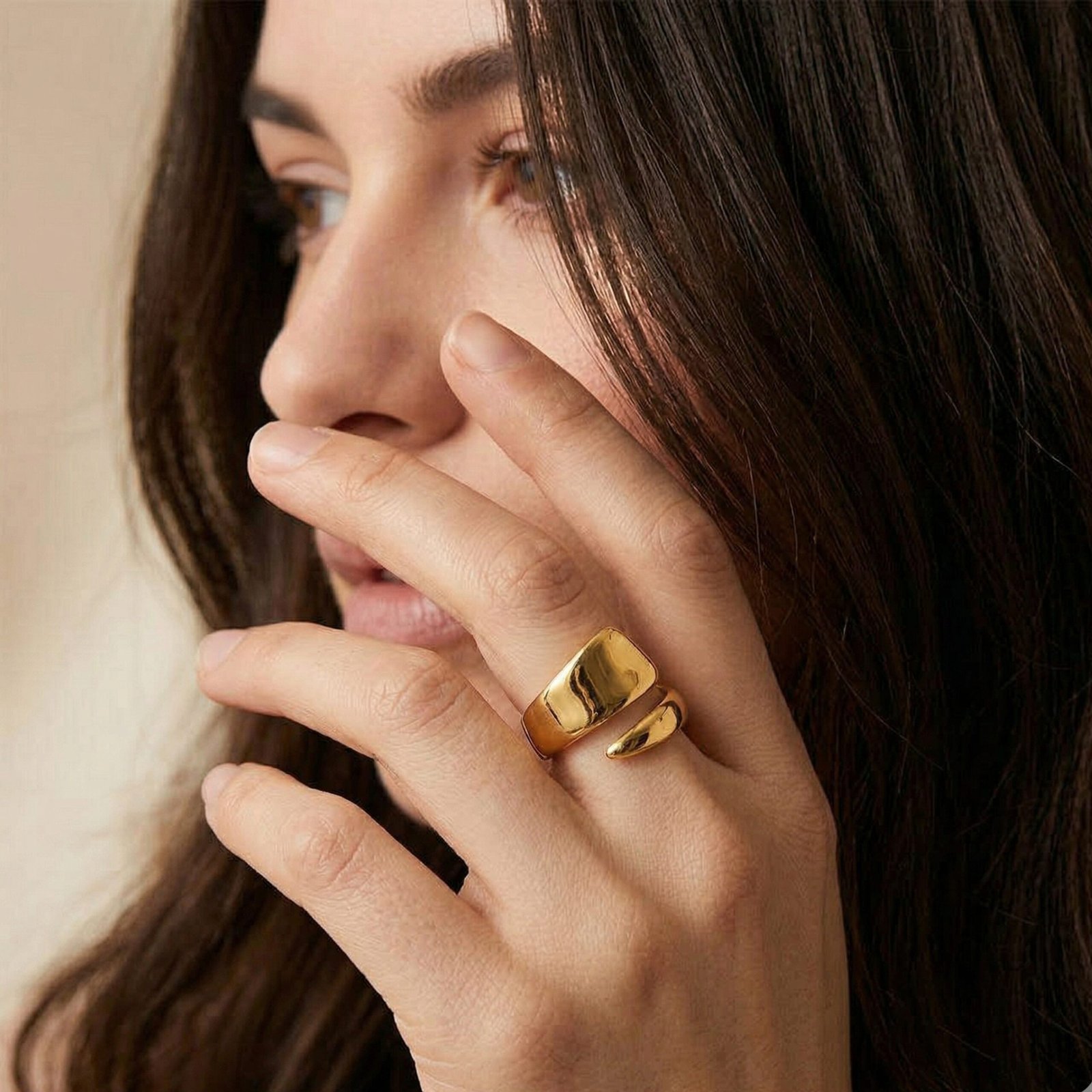 Sculpted Open Wrap Ring