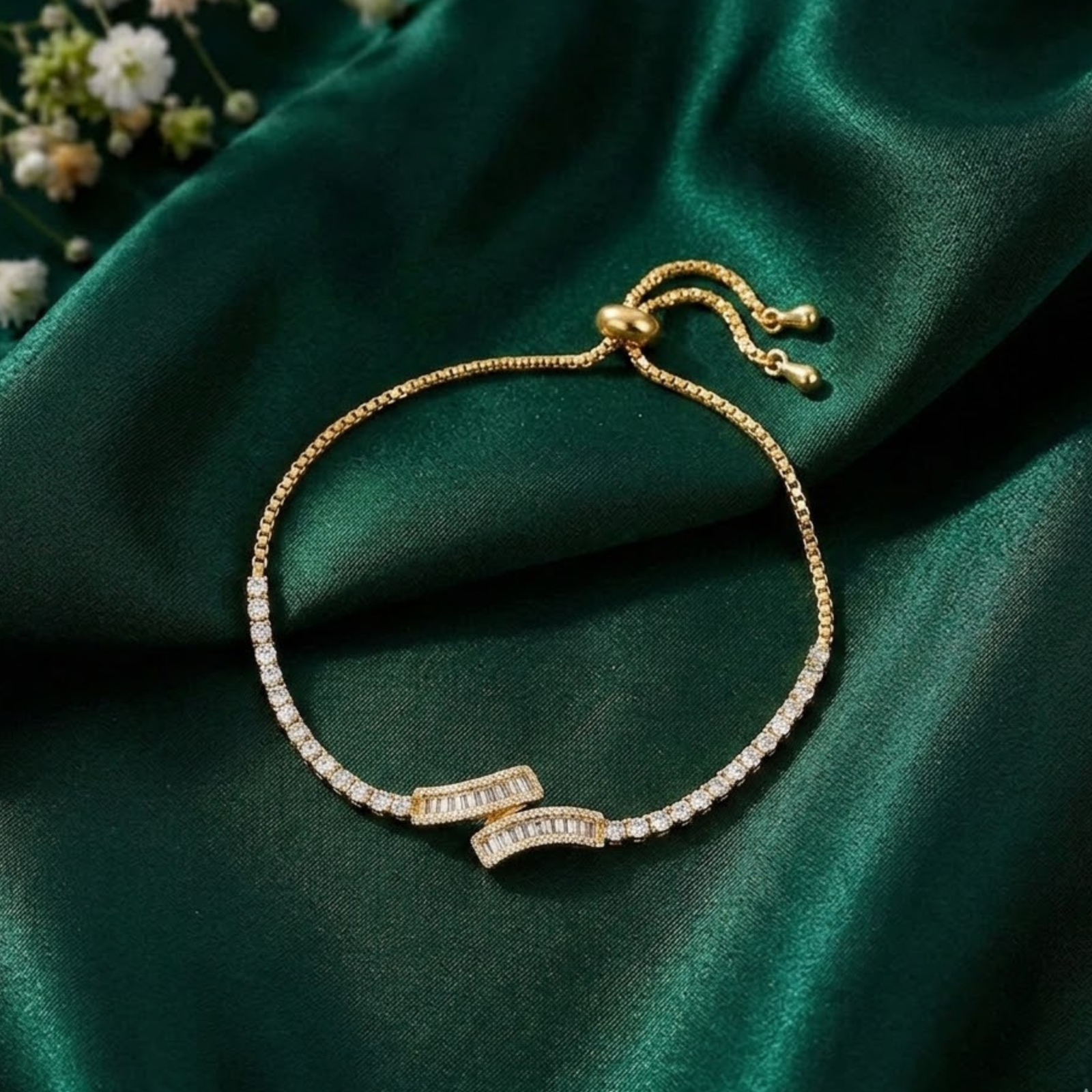 Dual Bar Crystal Bracelet
