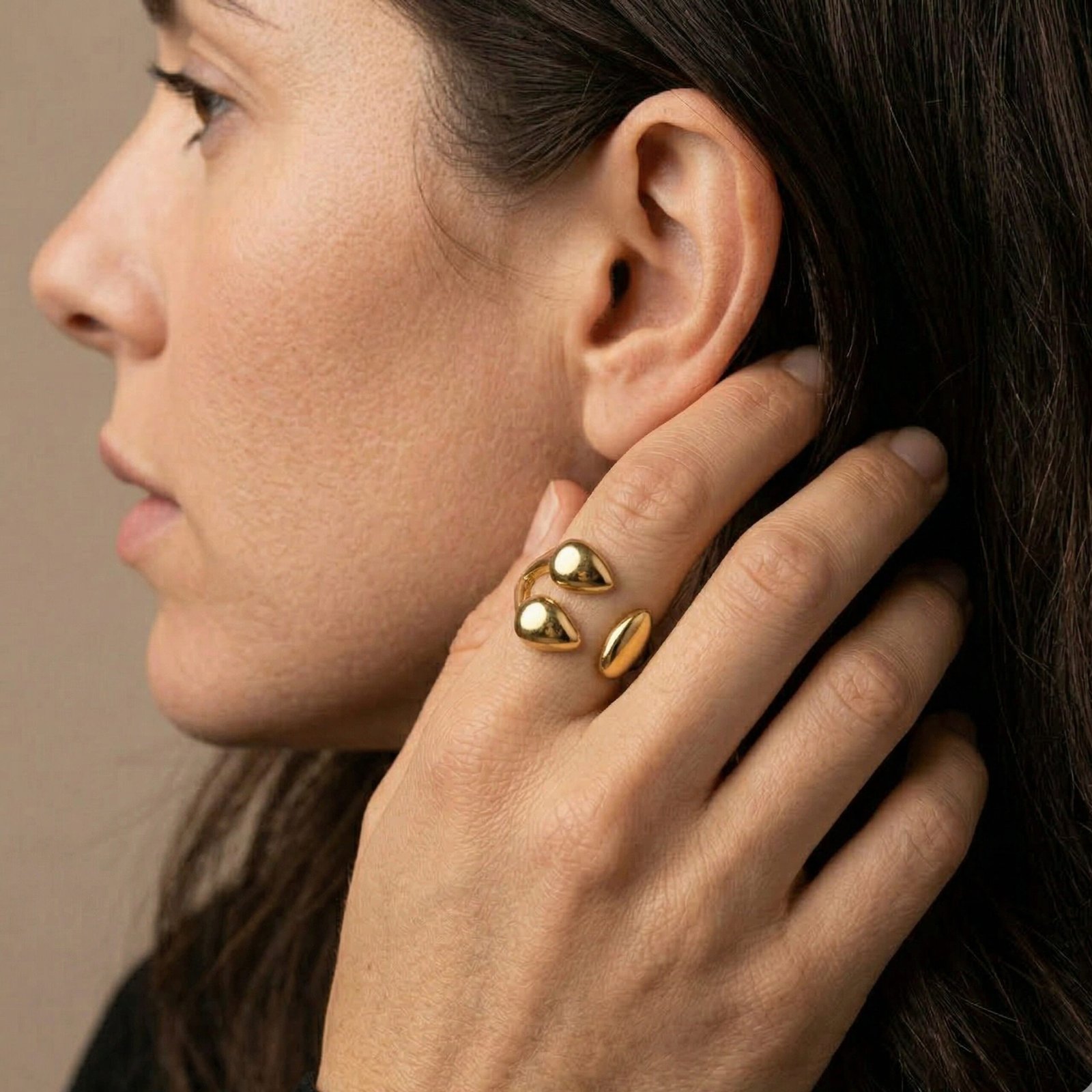 Triple Dome Open Ring