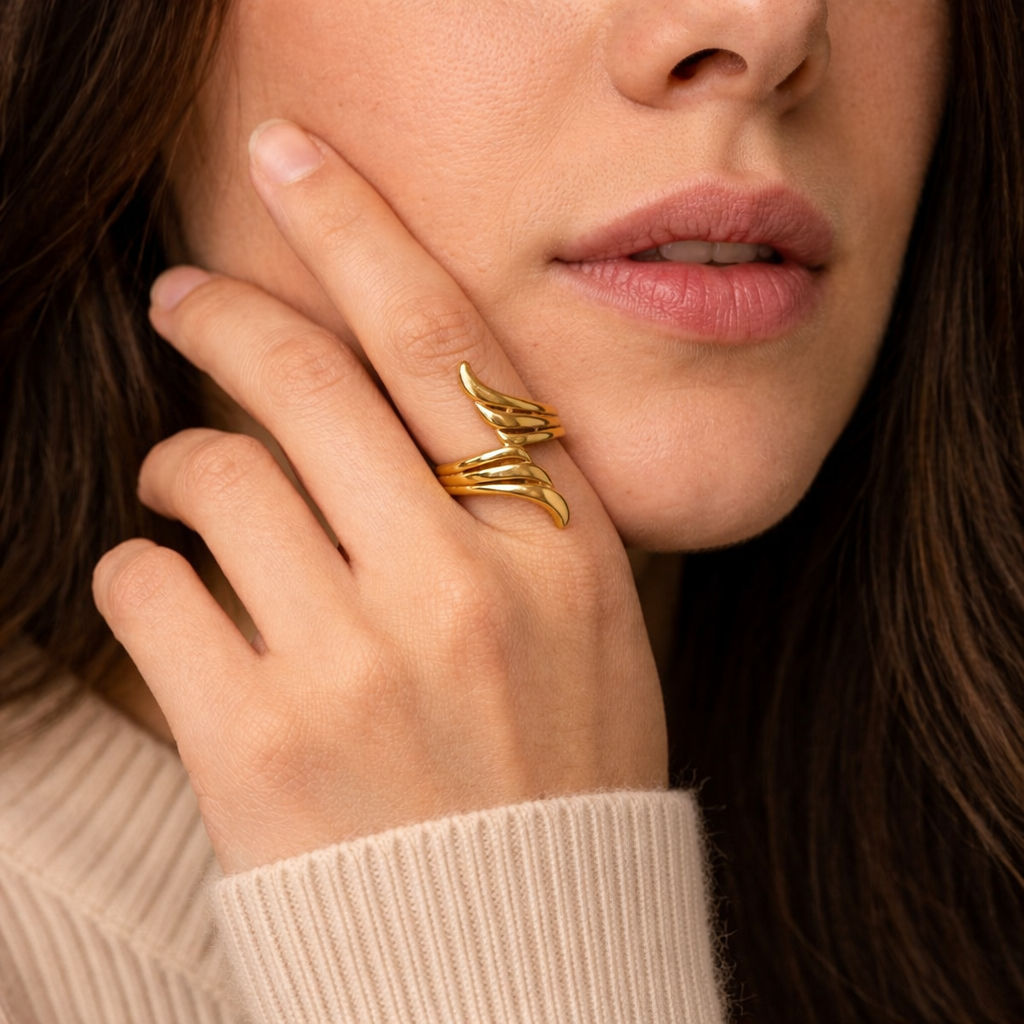 Sculpted Wave Ring