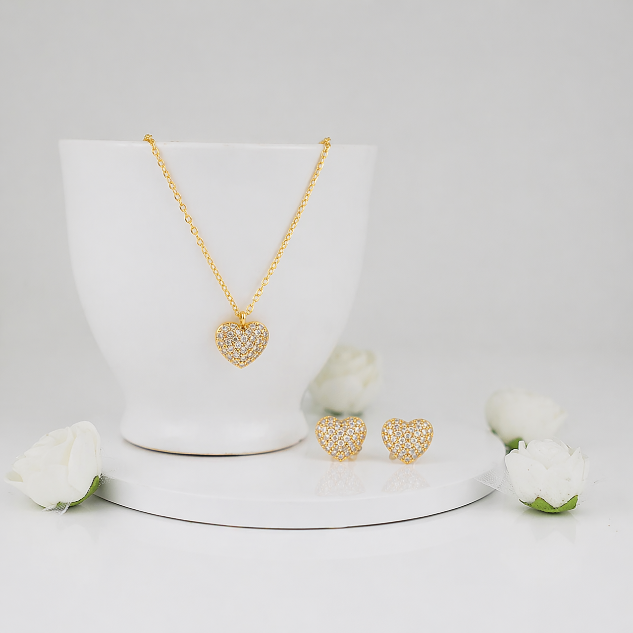 Classic Pavé Heart Necklace