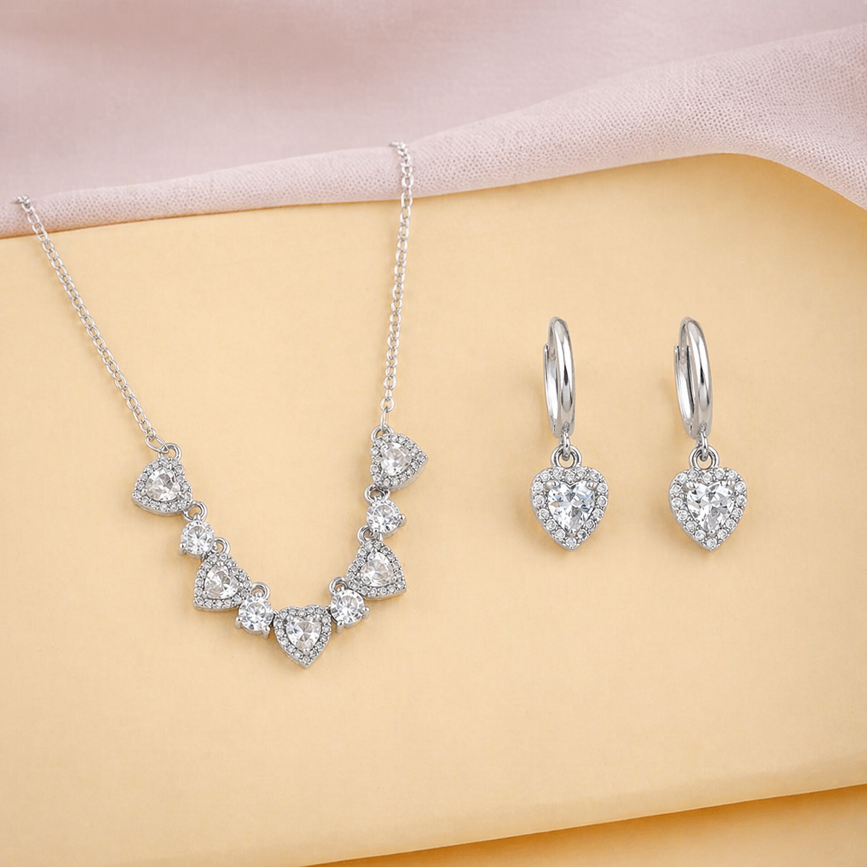 Elegant Heart Crystal Necklace
