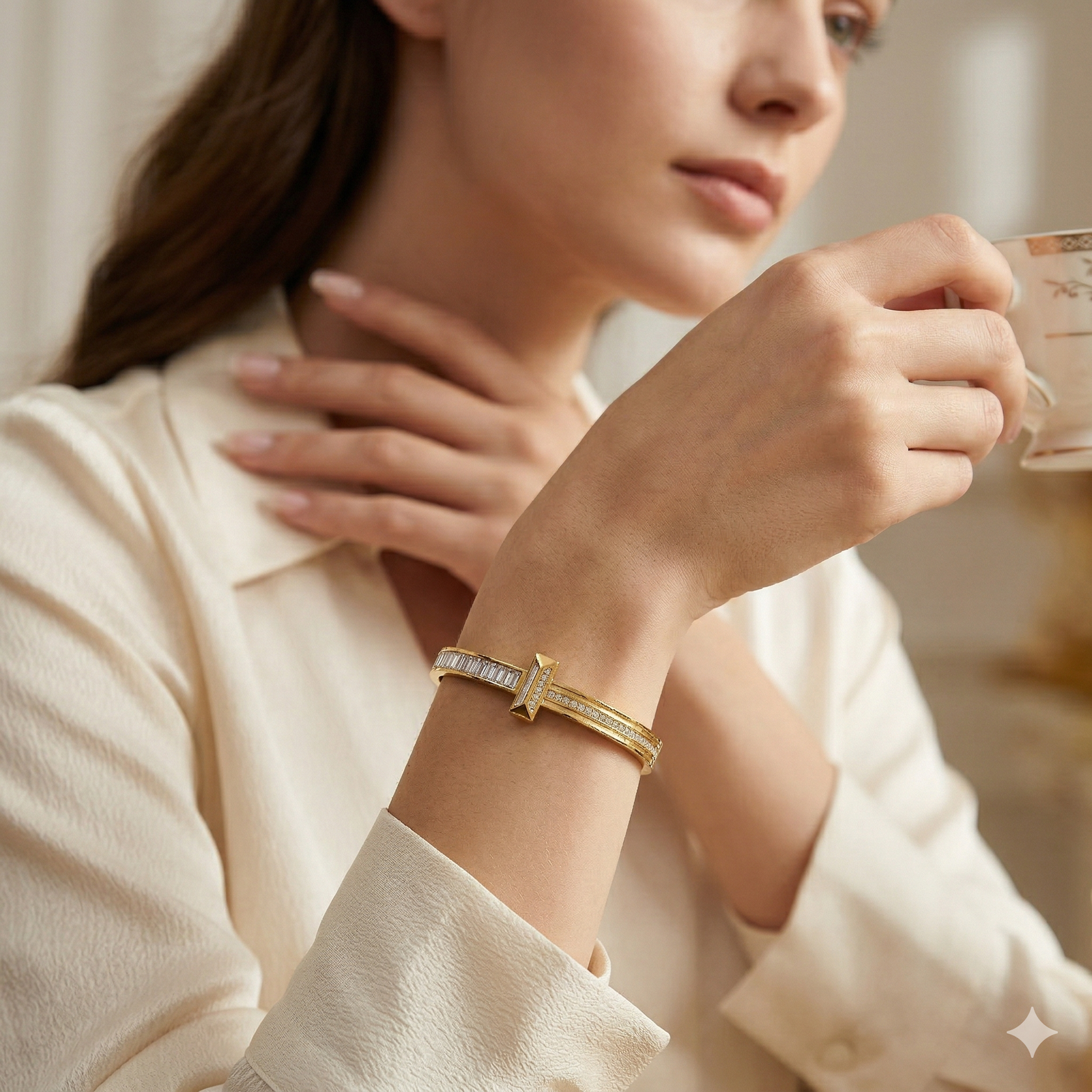 Crystal Bar Statement Bracelet