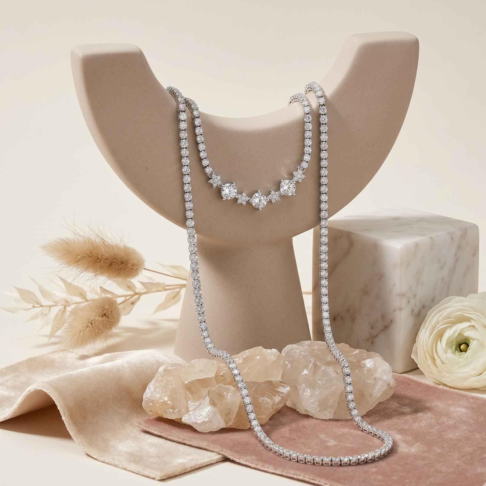Celestial Crystal Chain Necklace