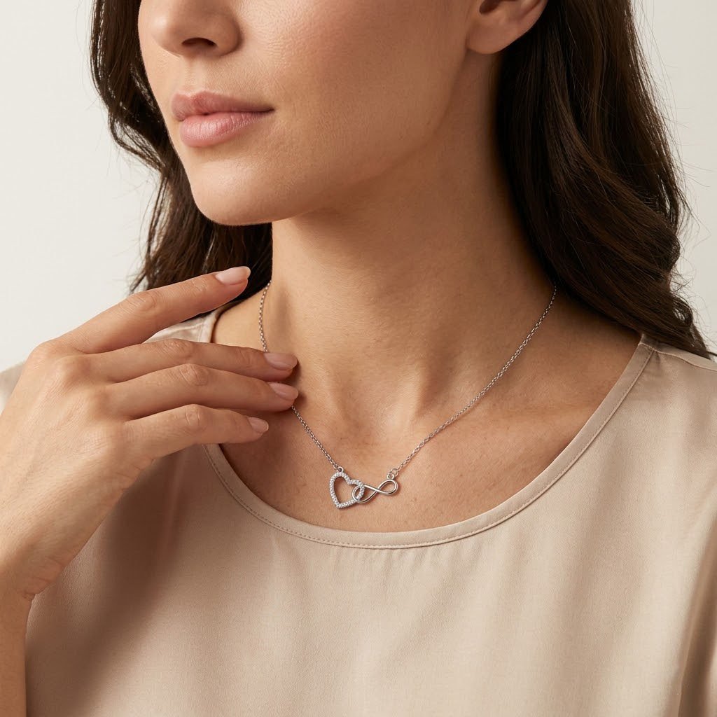Infinity Heart Link Chain