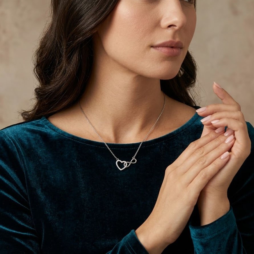 Infinity Heart Link Chain