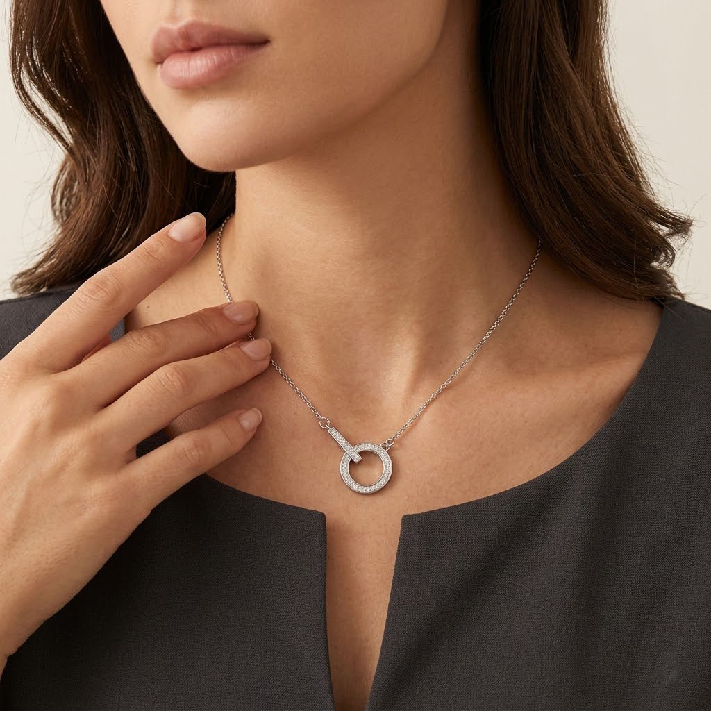 Circle Bar Halo Chain