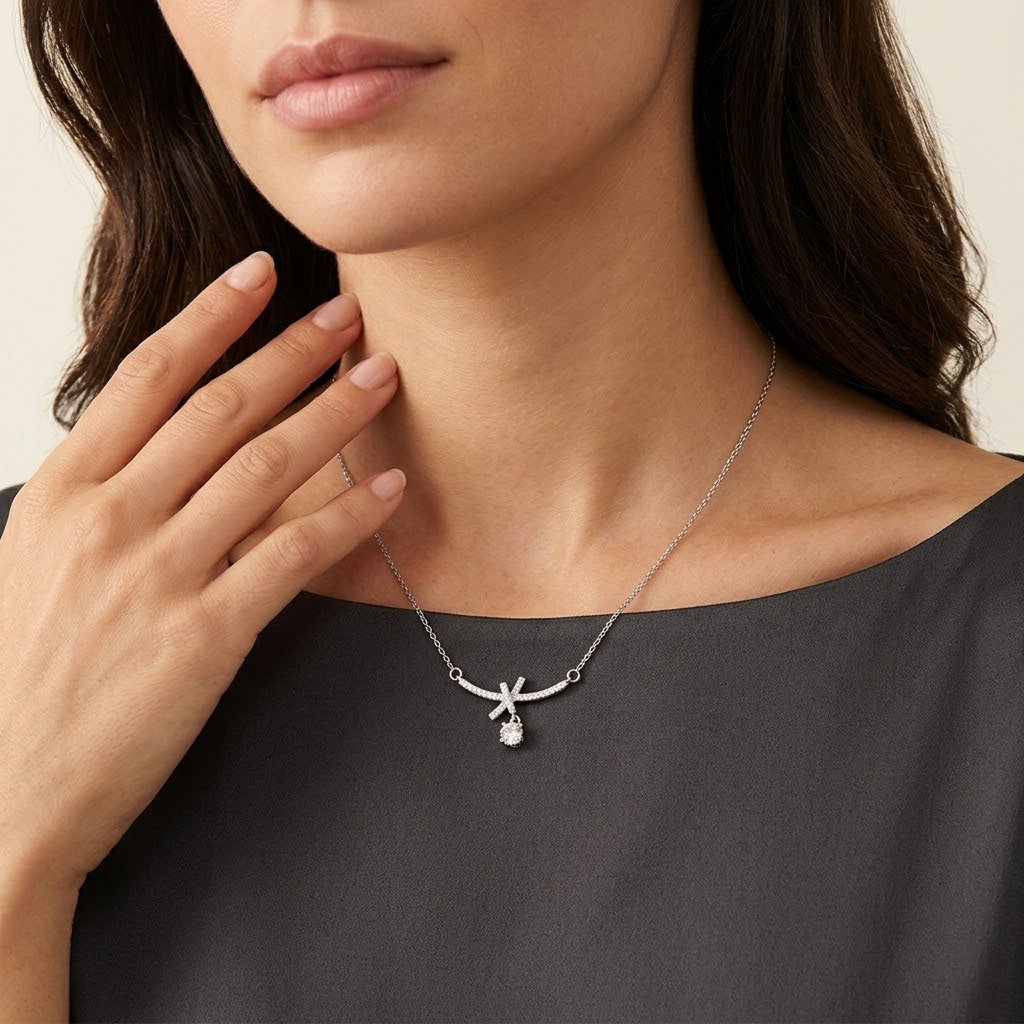 Crystal Ribbon Drop Chain