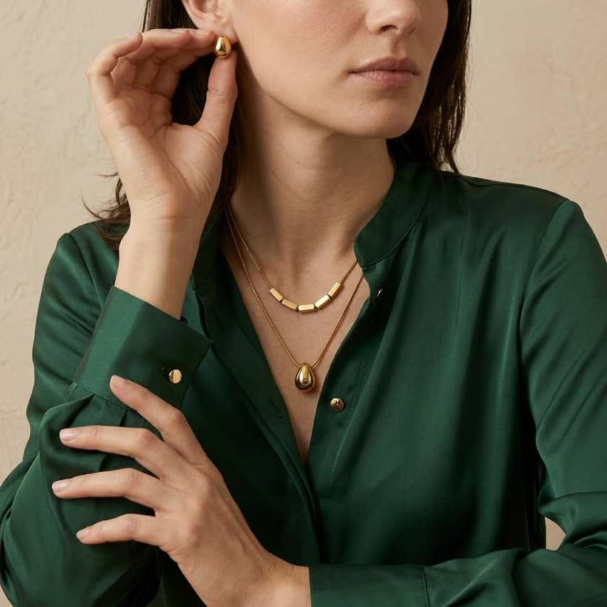 Layered Teardrop Necklace