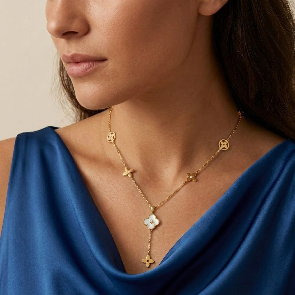 Floral Drop Necklace