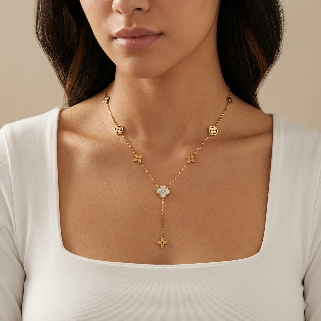 Floral Drop Necklace