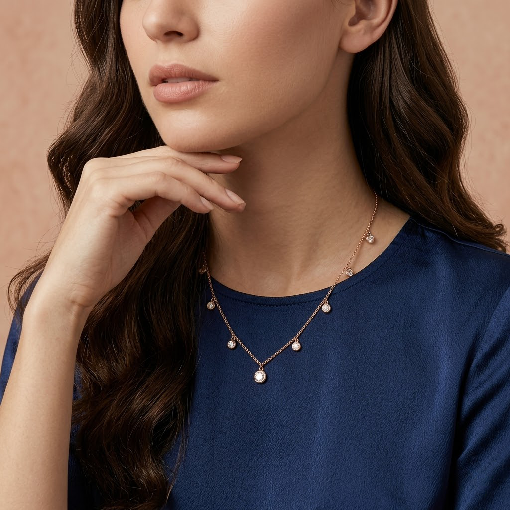 Crystal Drop Charm Chain