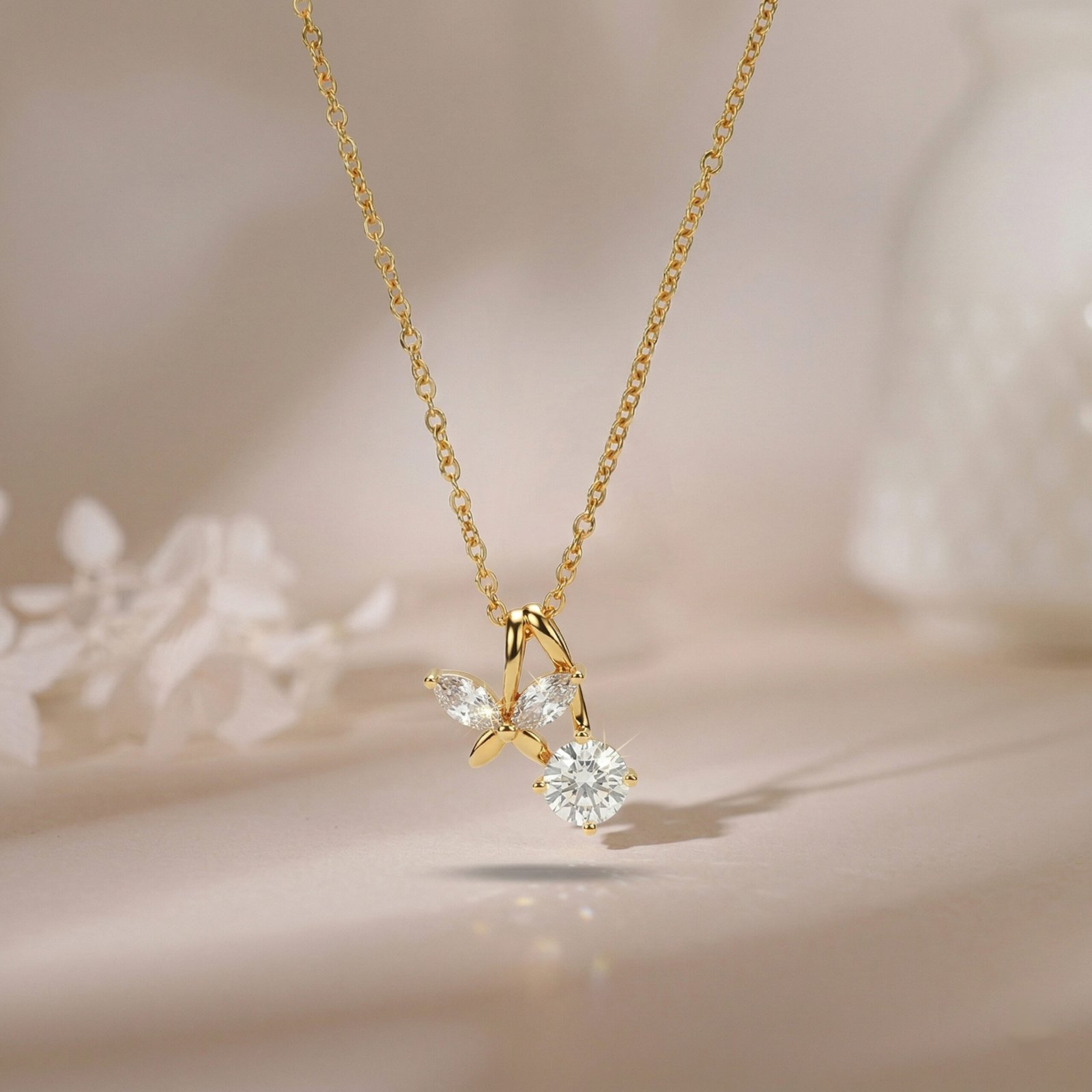 Butterfly Crystal Drop Chain