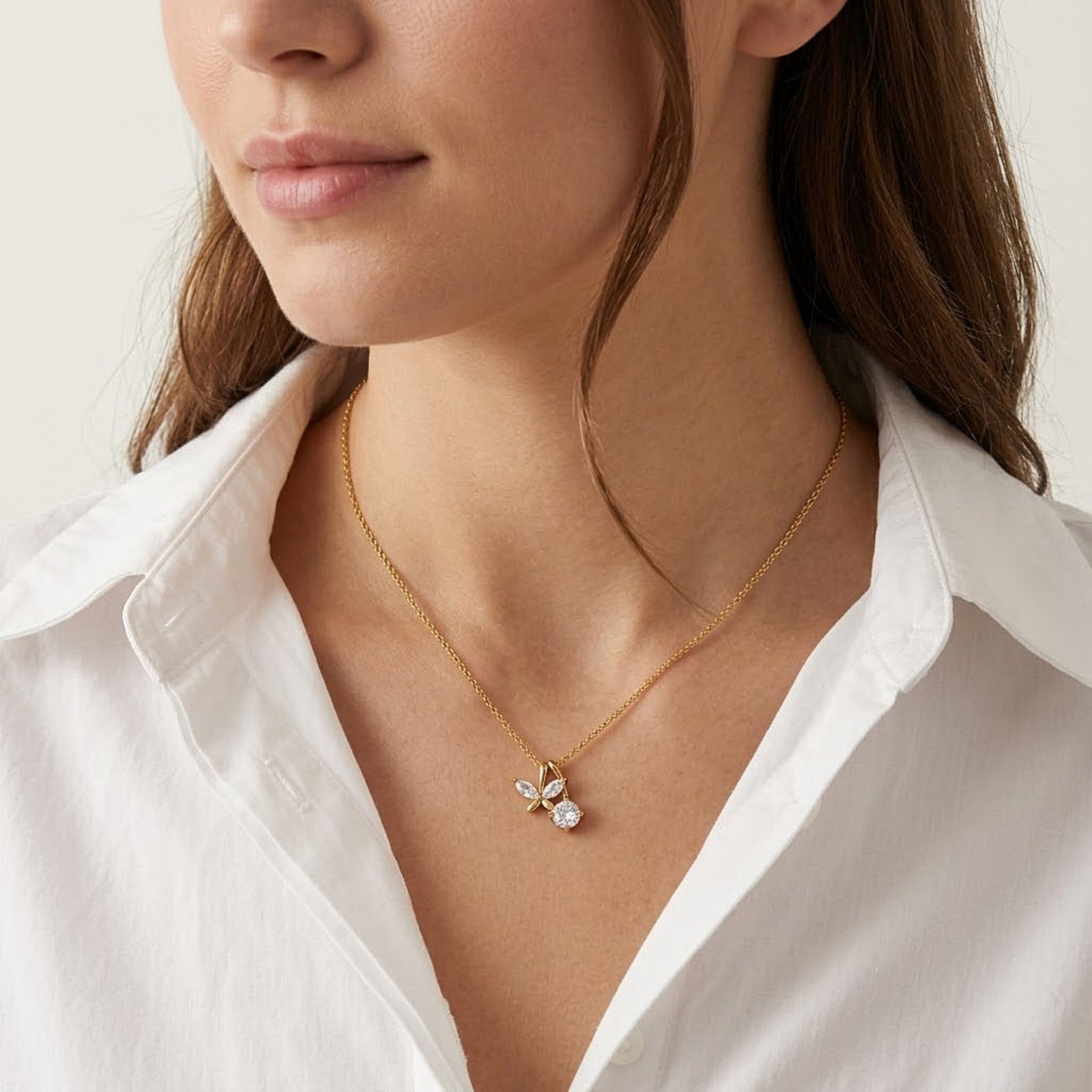 Butterfly Crystal Drop Chain