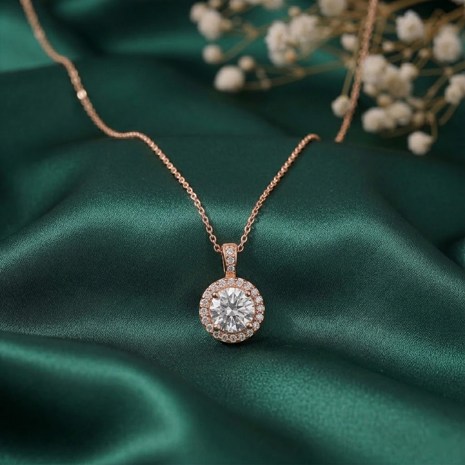 Radiant Halo Crystal Chain
