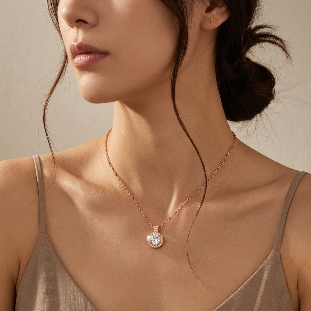 Radiant Halo Crystal Chain