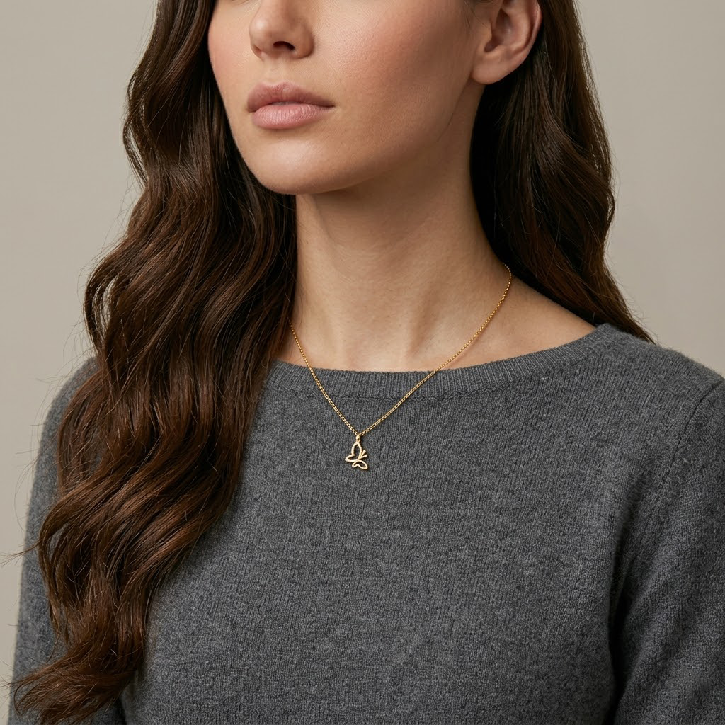 Golden Flutter Butterfly Chain