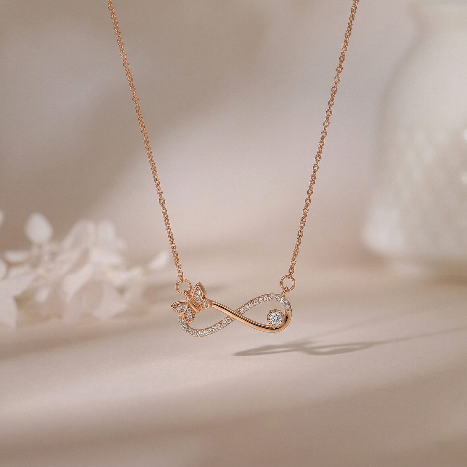 Infinity Butterfly Charm Chain
