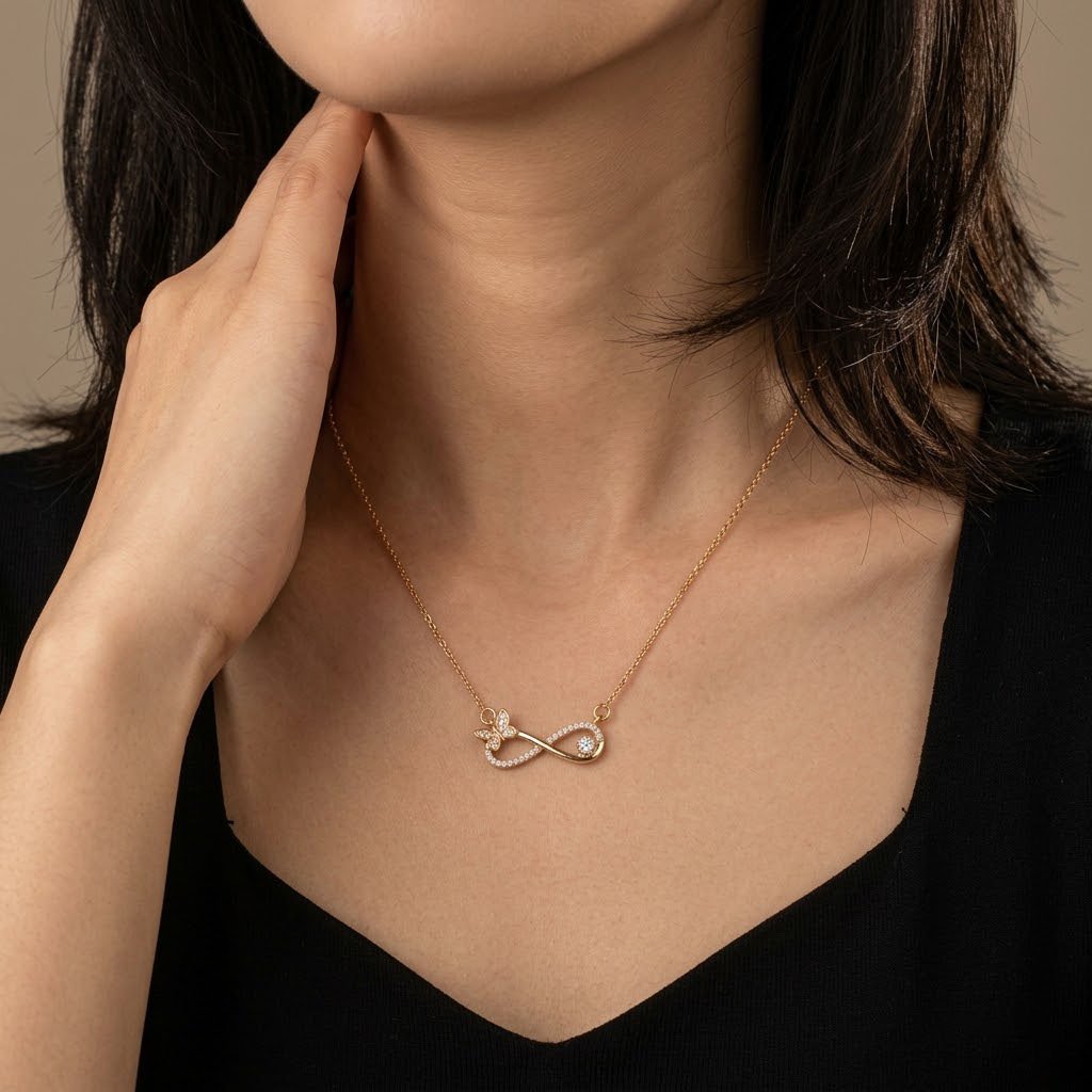Infinity Butterfly Charm Chain