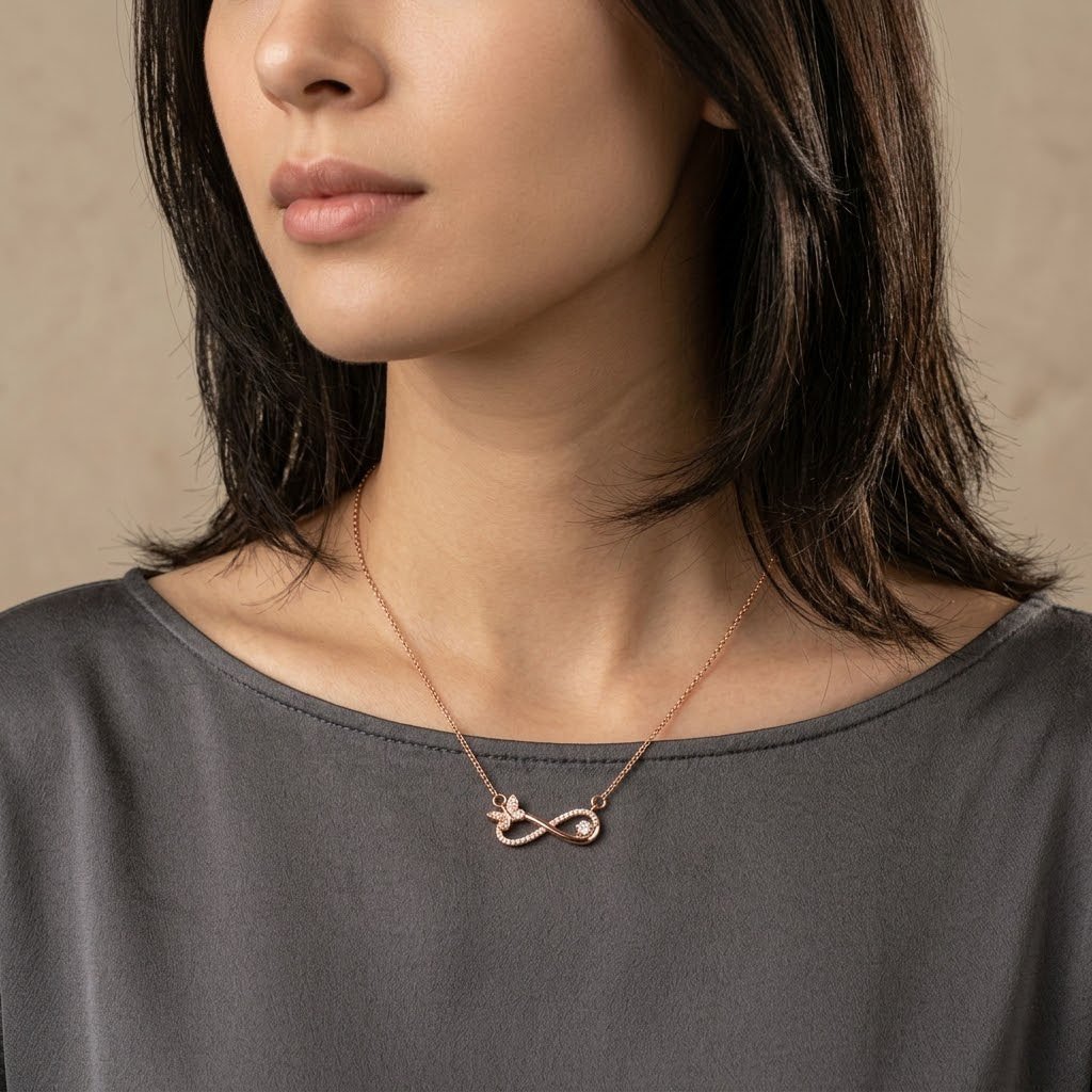 Infinity Butterfly Charm Chain