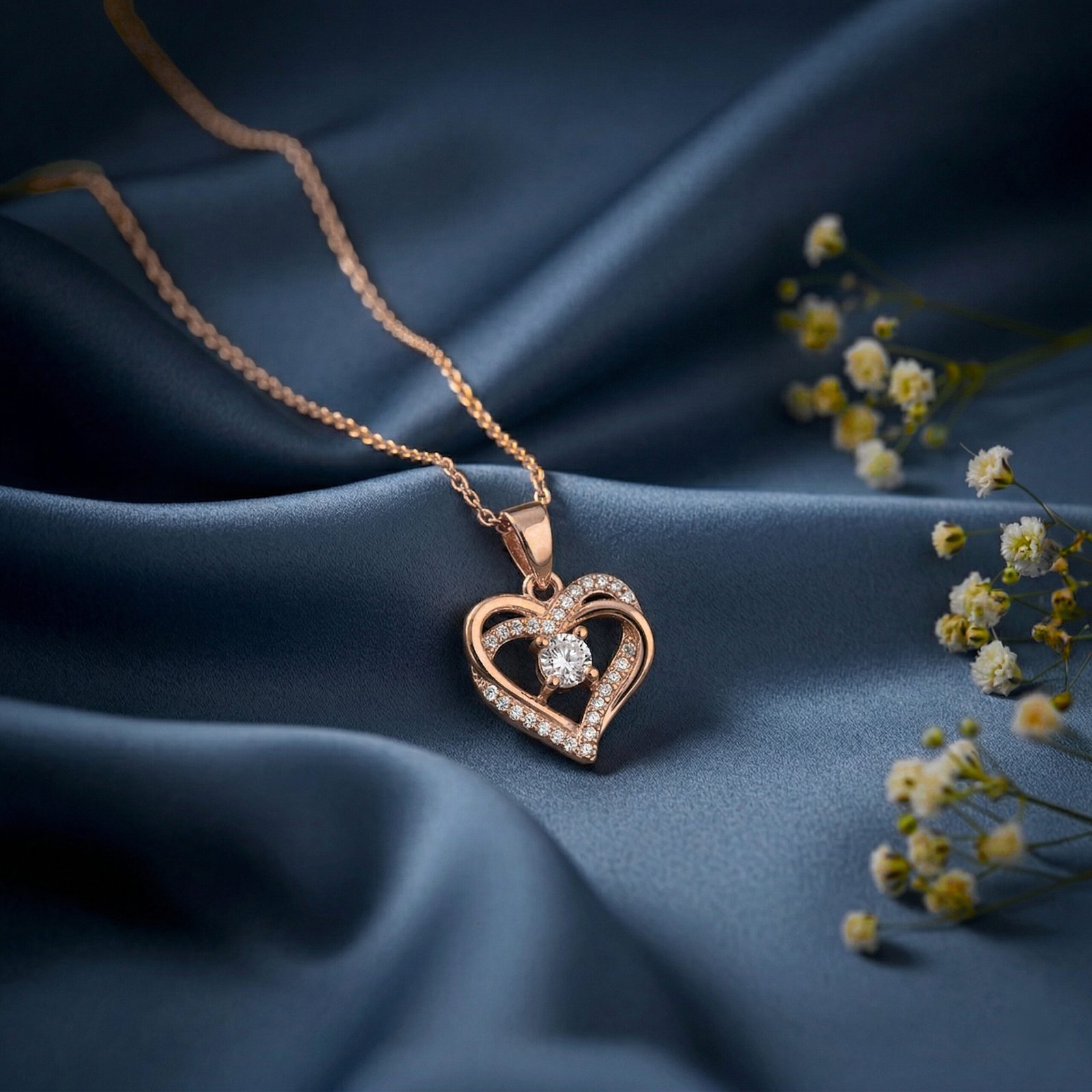 Radiant Heart Crystal Chain