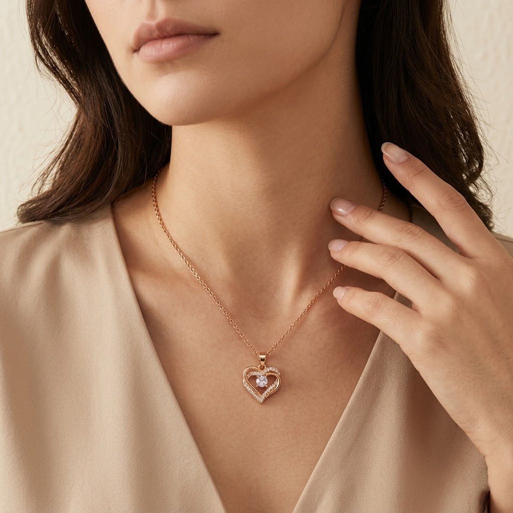 Radiant Heart Crystal Chain