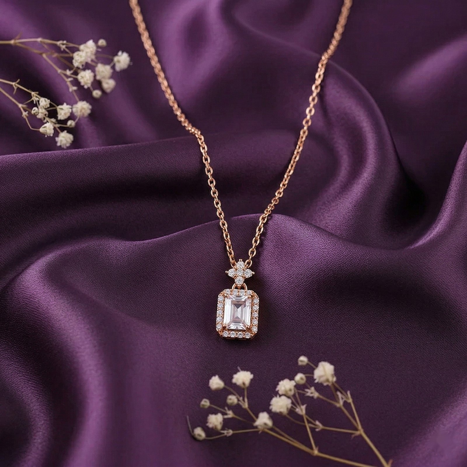 Radiant Emerald Halo Chain