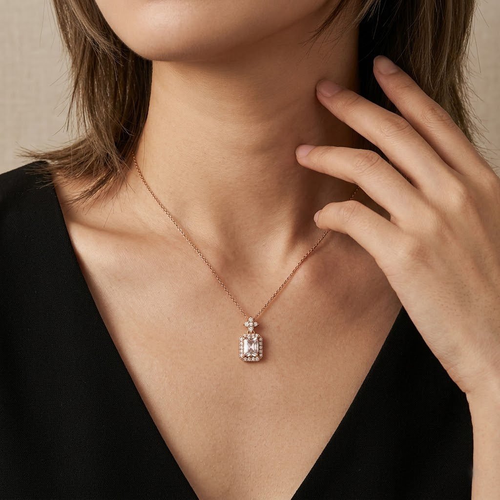 Radiant Emerald Halo Chain