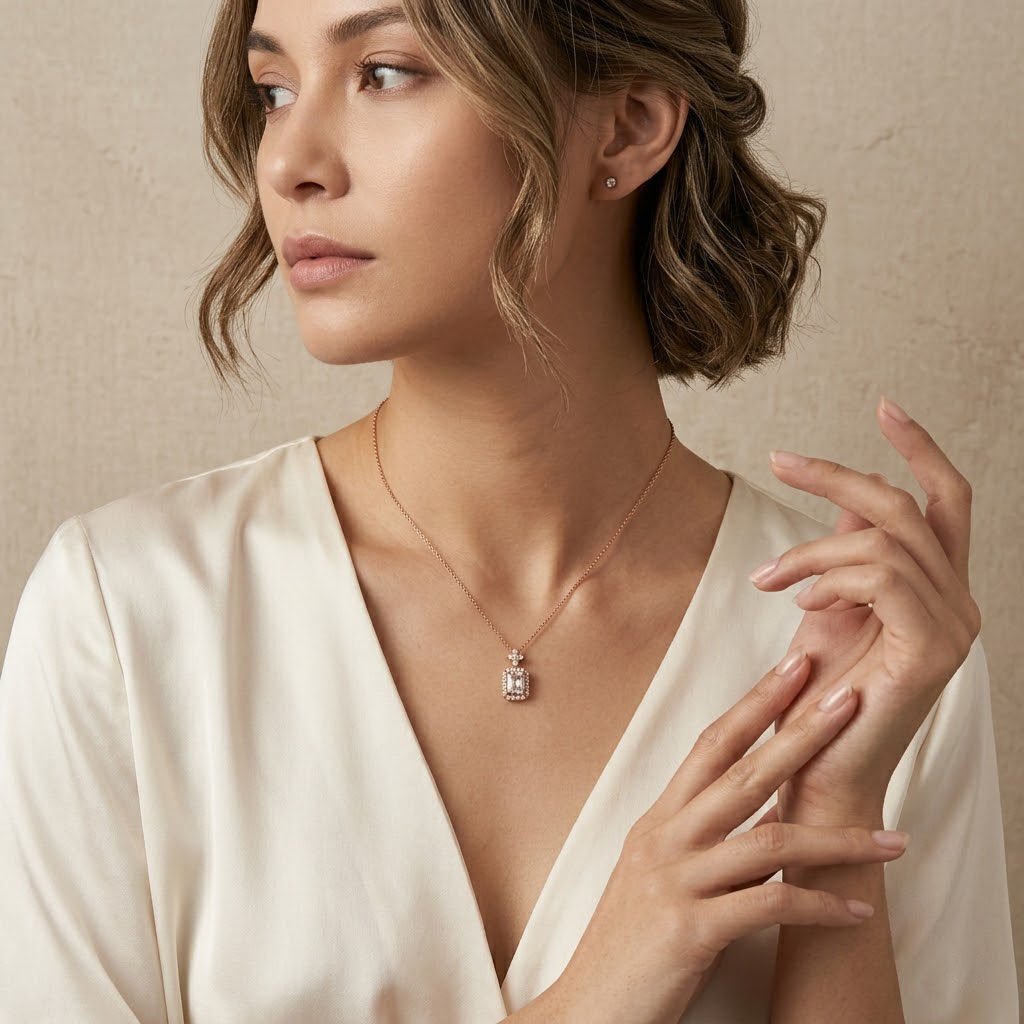 Radiant Emerald Halo Chain