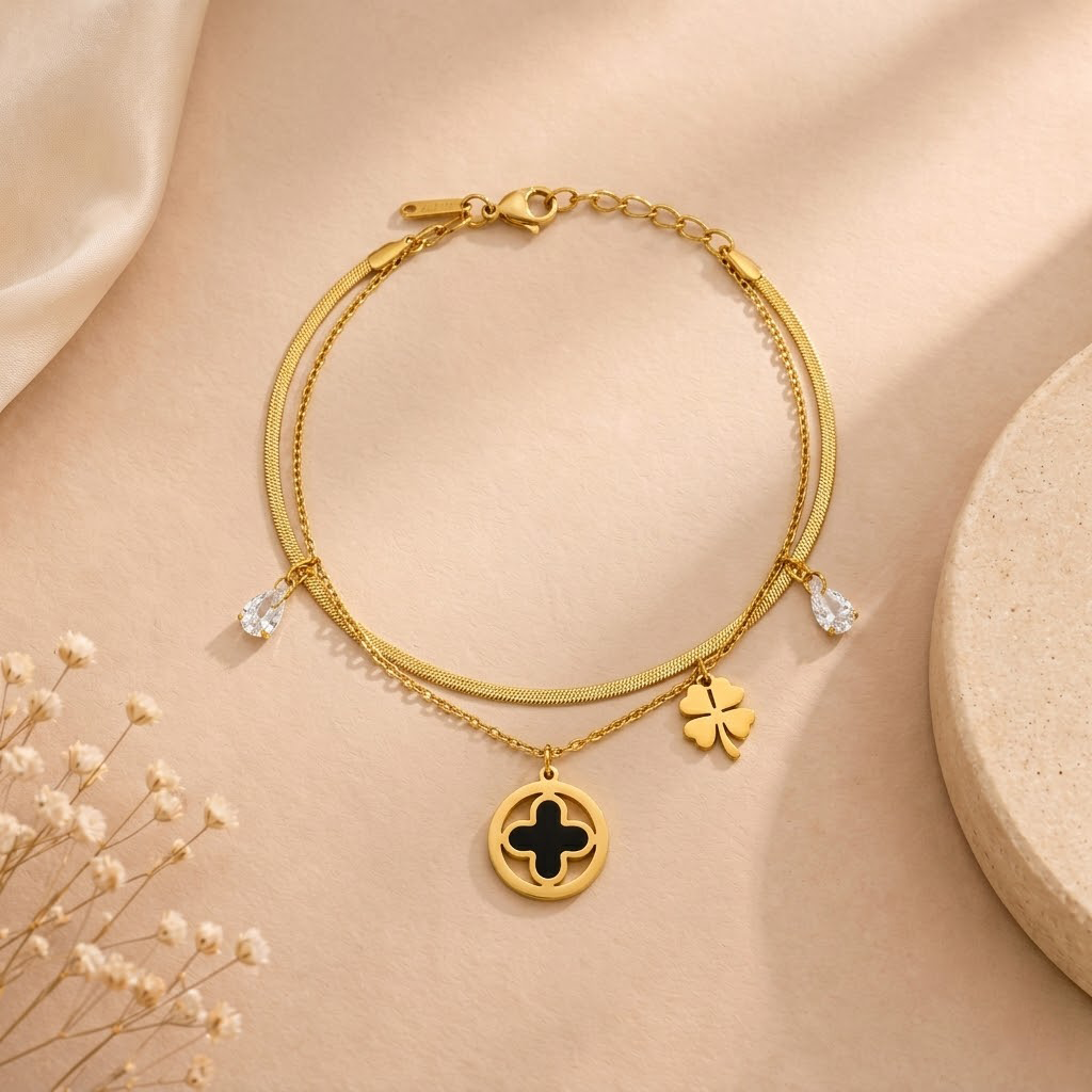 Lucky Clover Charm Bracelet