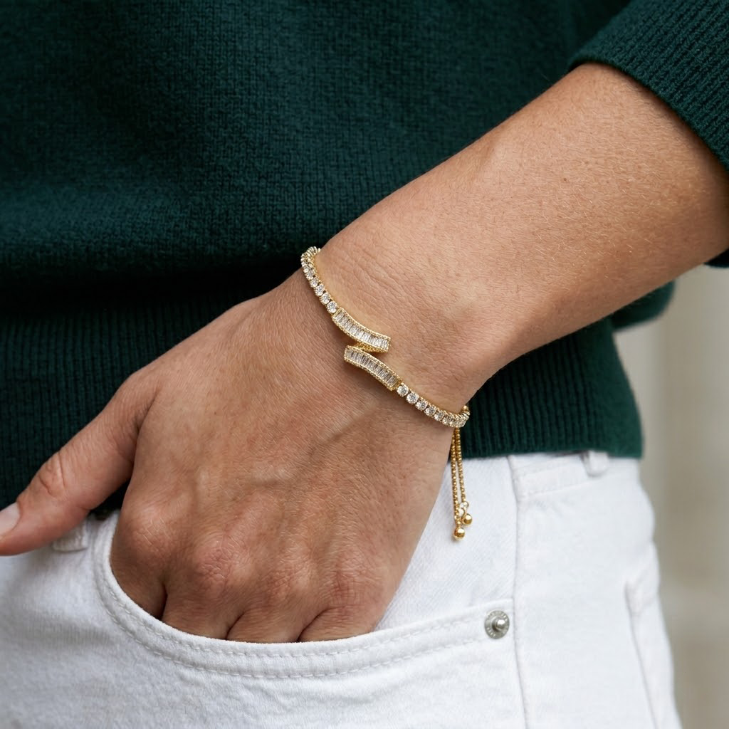 Dual Bar Crystal Bracelet
