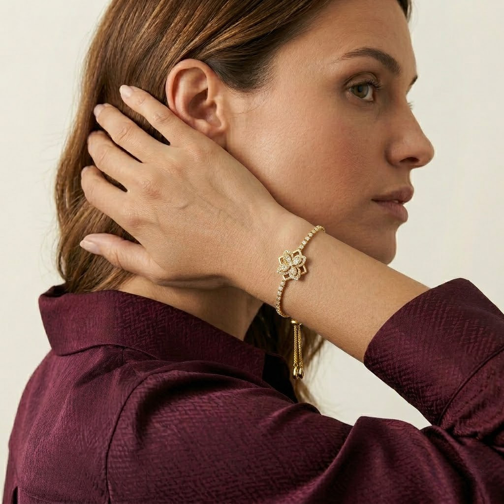 Floral Crystal Bracelet