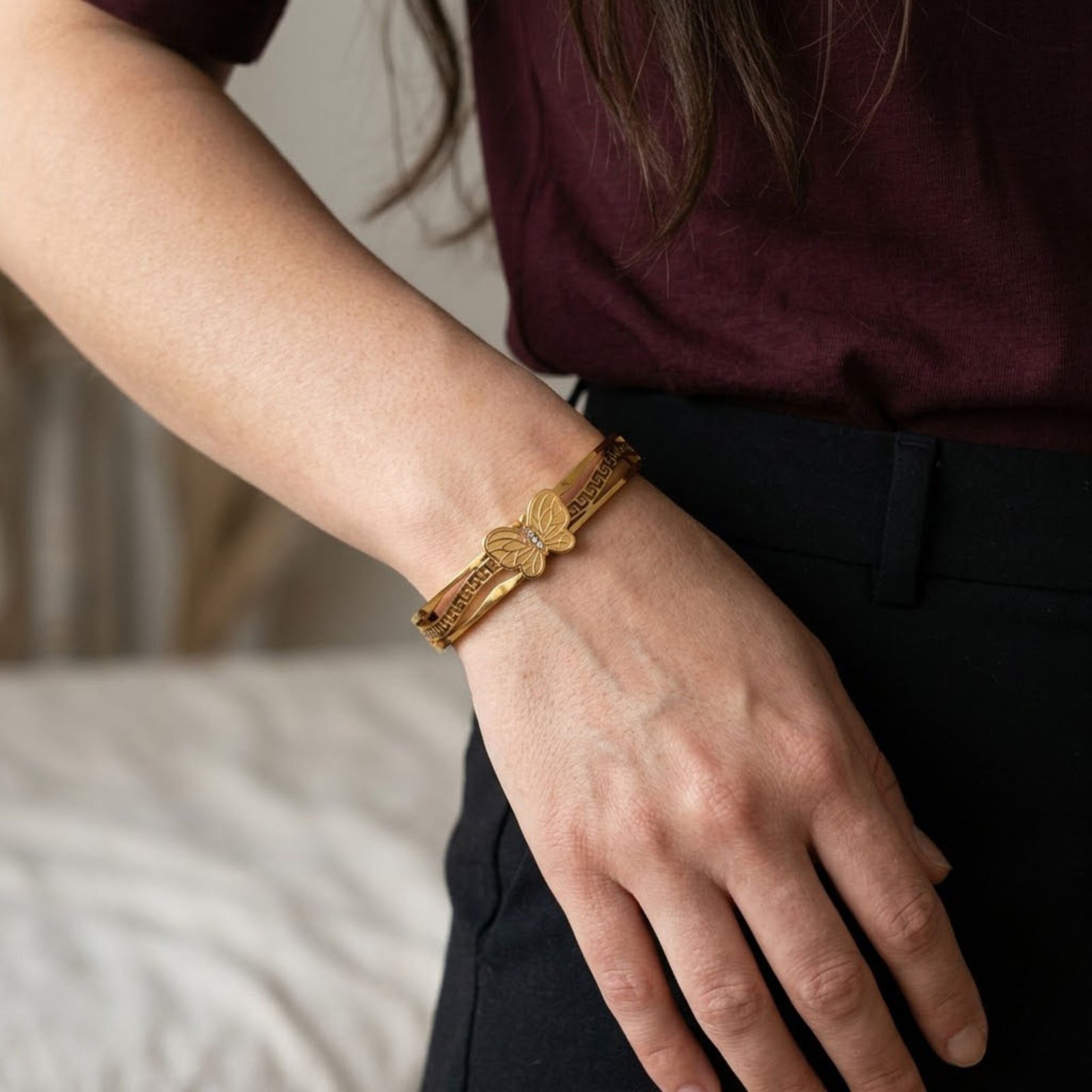 Golden Butterfly Bracelet
