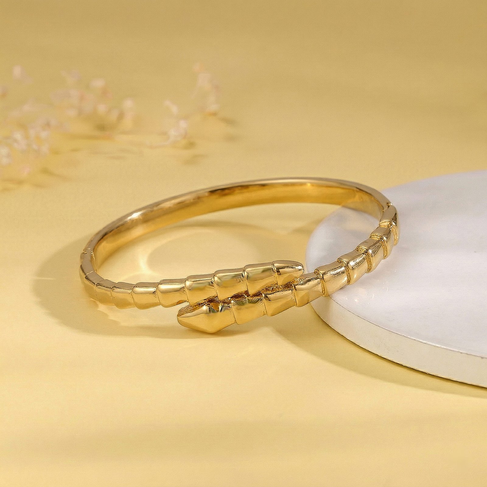 Golden Serpent Wrap Bracelet