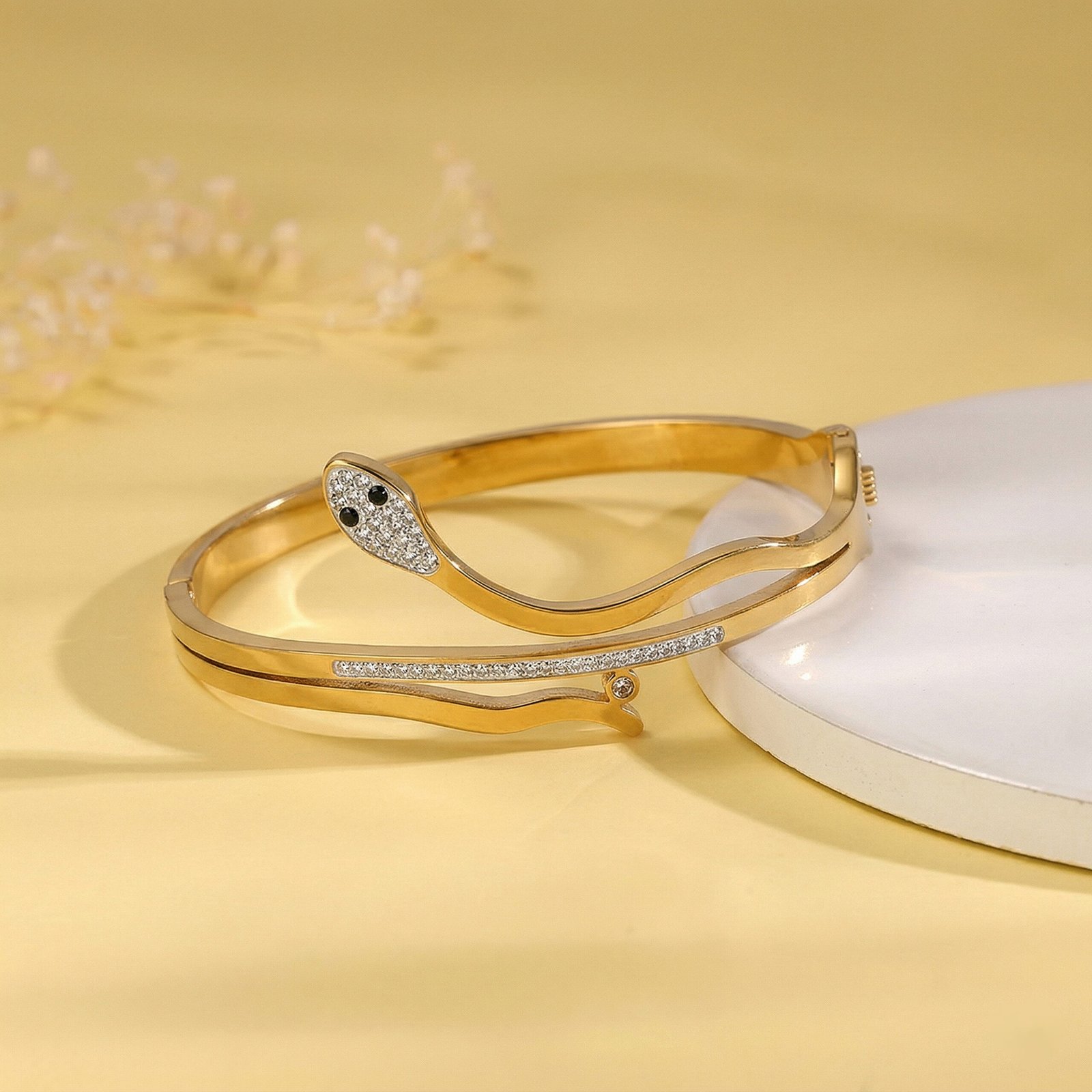 Serpent Crystal Bangle