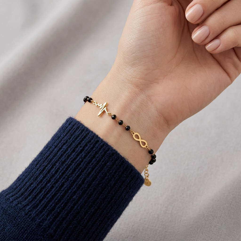 Infinity Pulse Beaded Bracelet