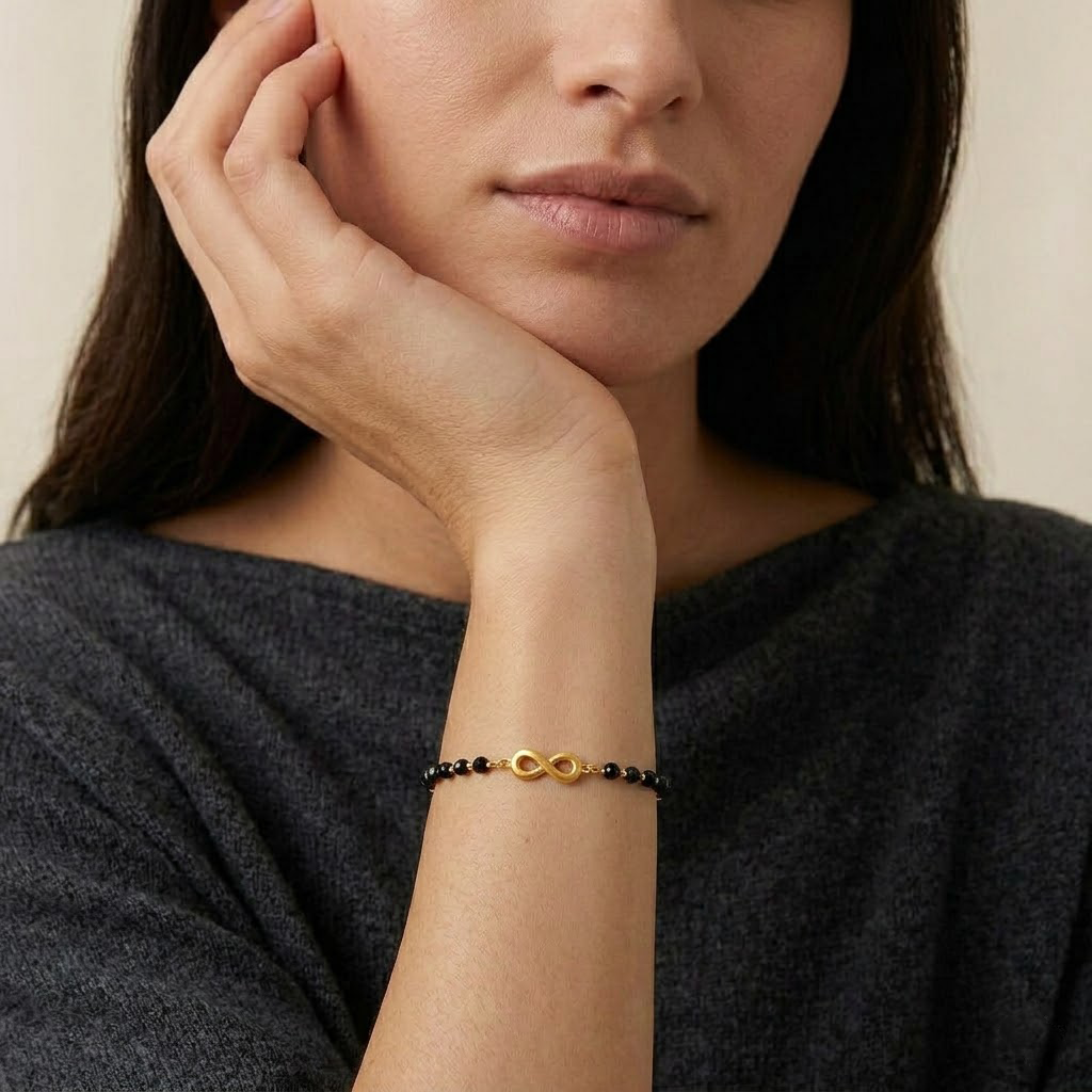 Infinity Charm Beaded Bracelet