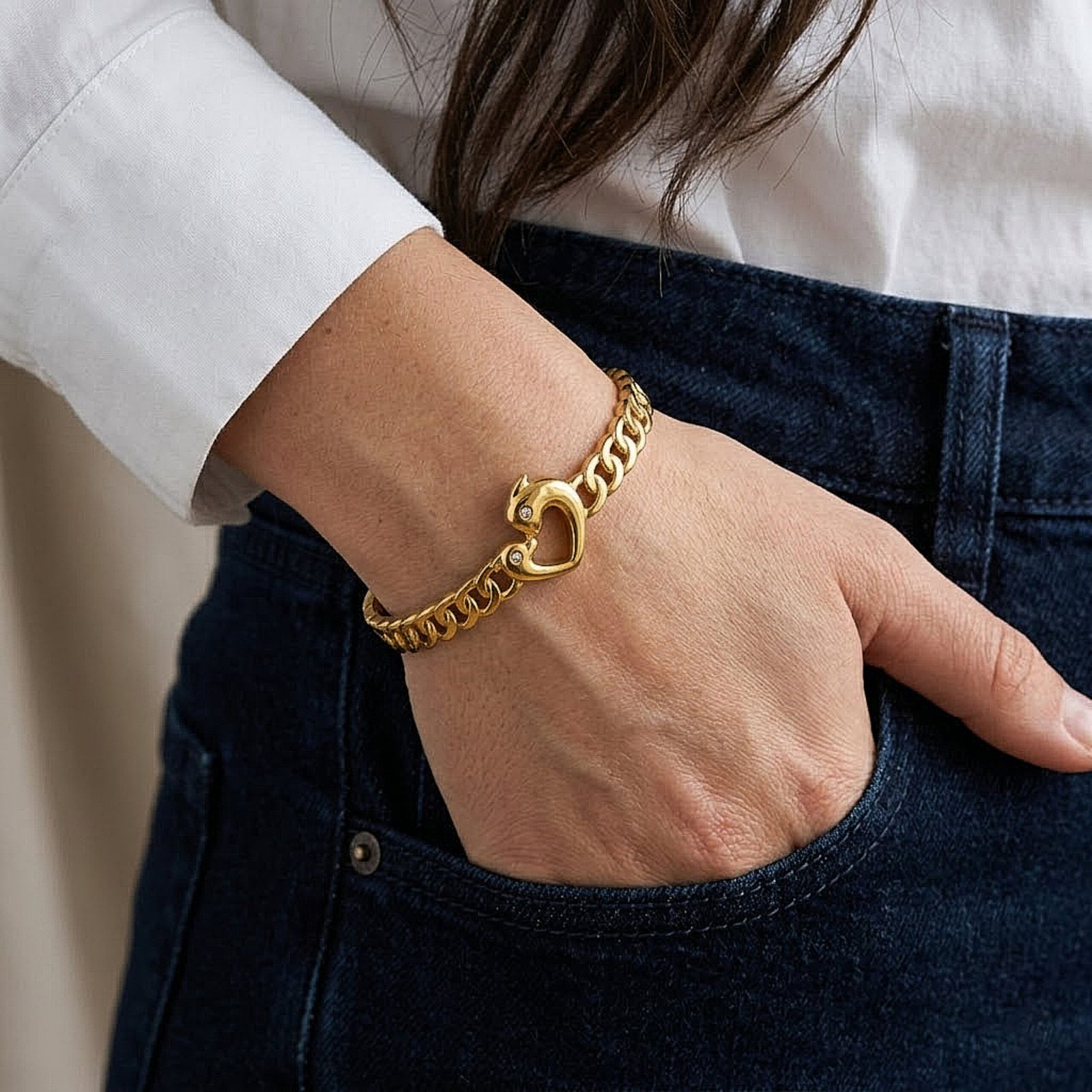Eternal Heart With Dolphin Bracelet